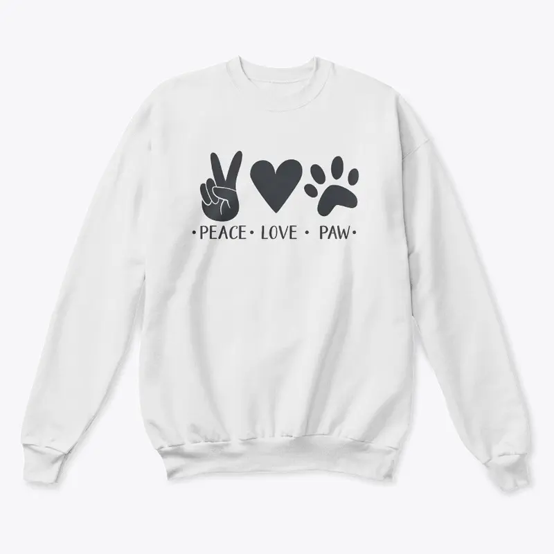 Peace, Love &amp; Paws" T-Shirt