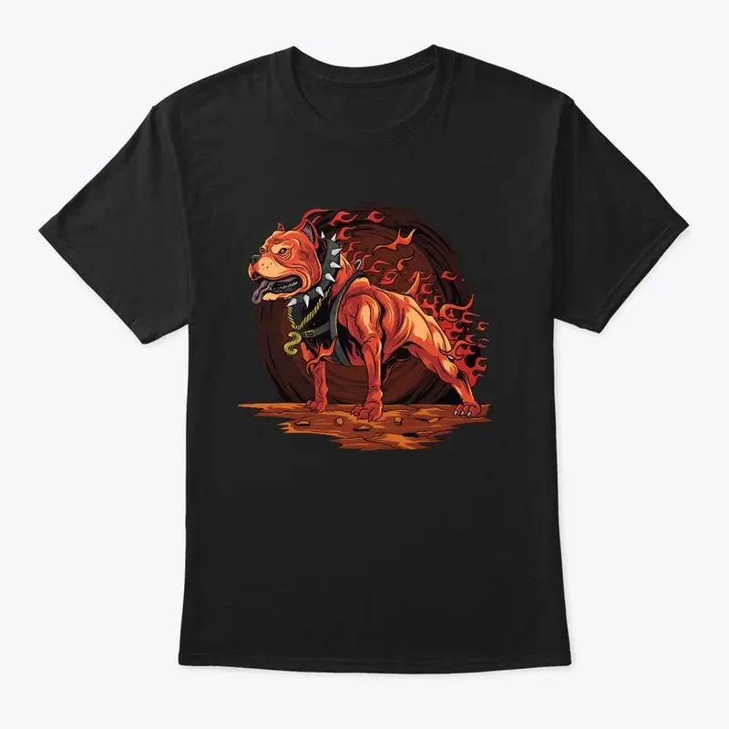 Blazing Spirit: Pitbull Fire T-shirt